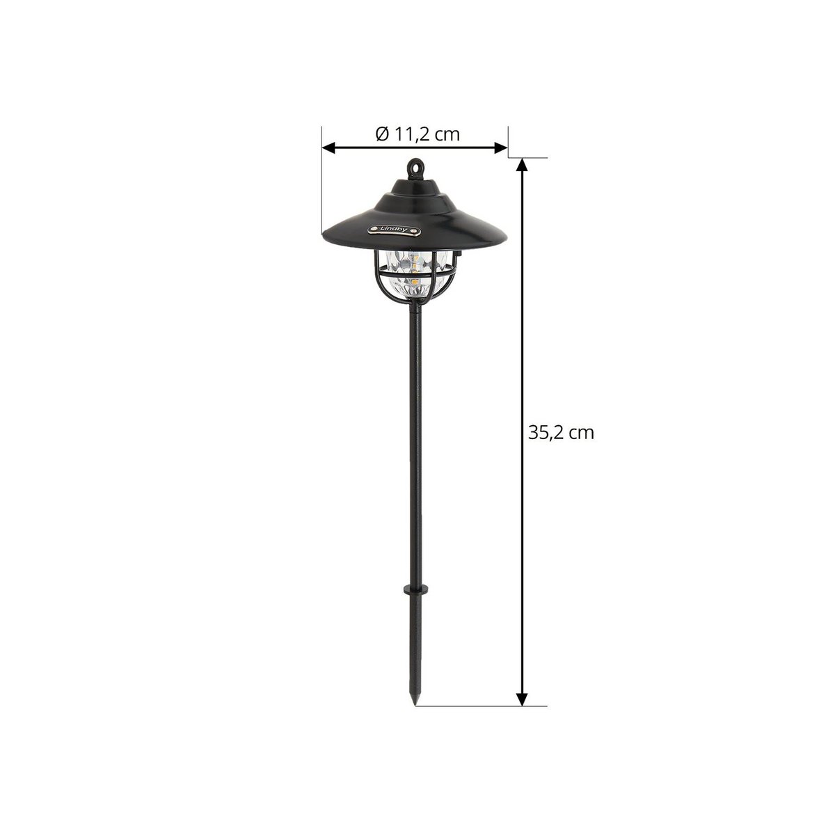 Luminaire extérieur en aluminium moderneLED noir, transparent, LINDBY