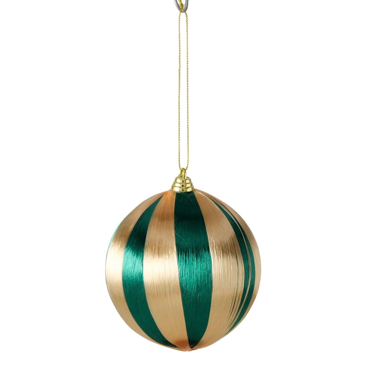 Set de 2 boules de Noël vert, rouge et doré 10cm doré, WADIGA