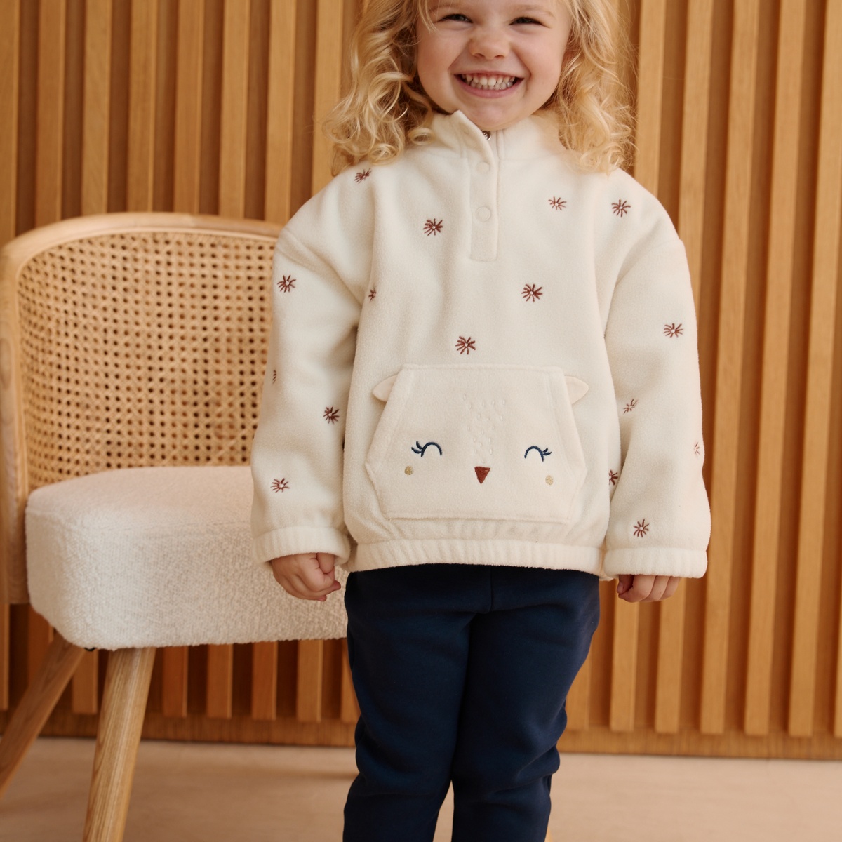 Ensemble bébé sweat en polaire et legging ultra chaud Ollie bleu, PETIT BEGUIN