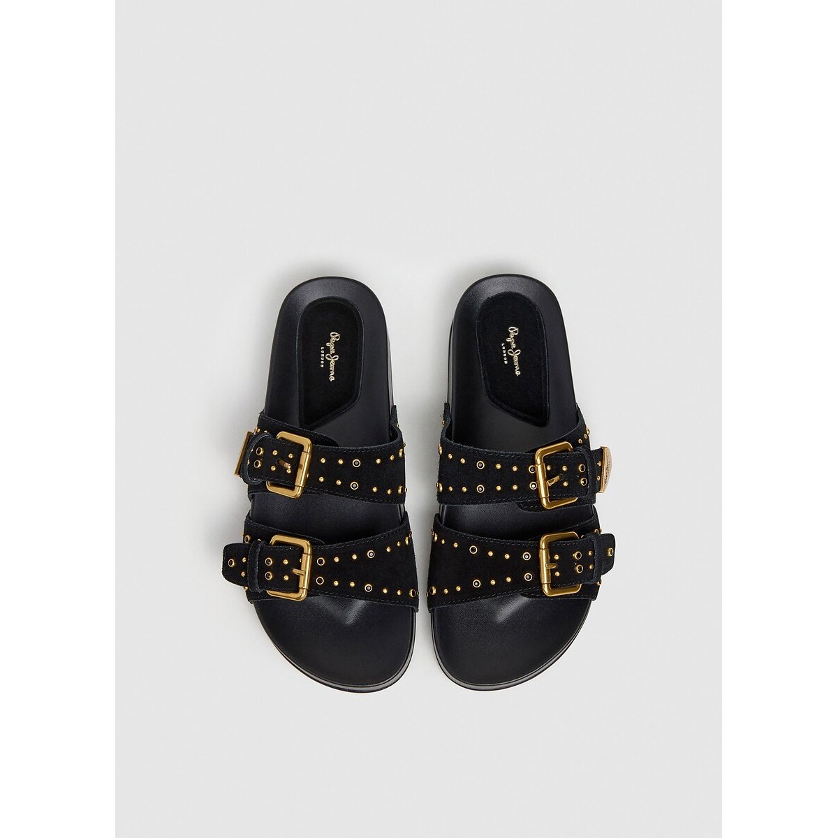 Mules doubles brides AGNES STUDS noir, PEPE JEANS
