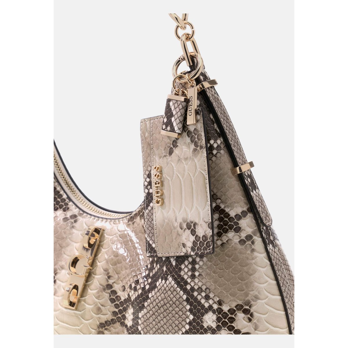 Sac Hobo Imprimé Animalier Yvonne marron multi, GUESS