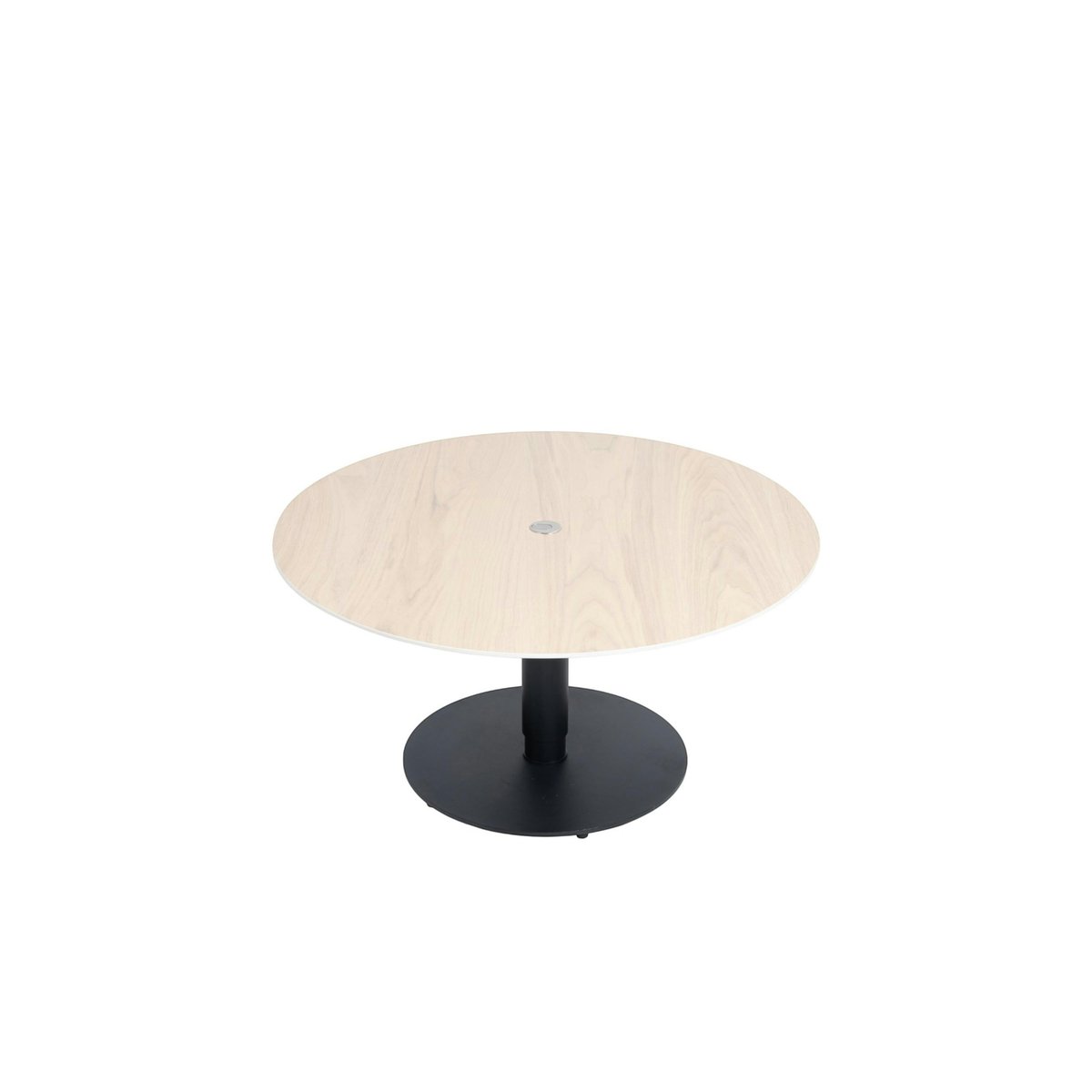 Table ronde en céramique, hauteur réglable 46/76 LUGANO décor chêne, PIER IMPORT