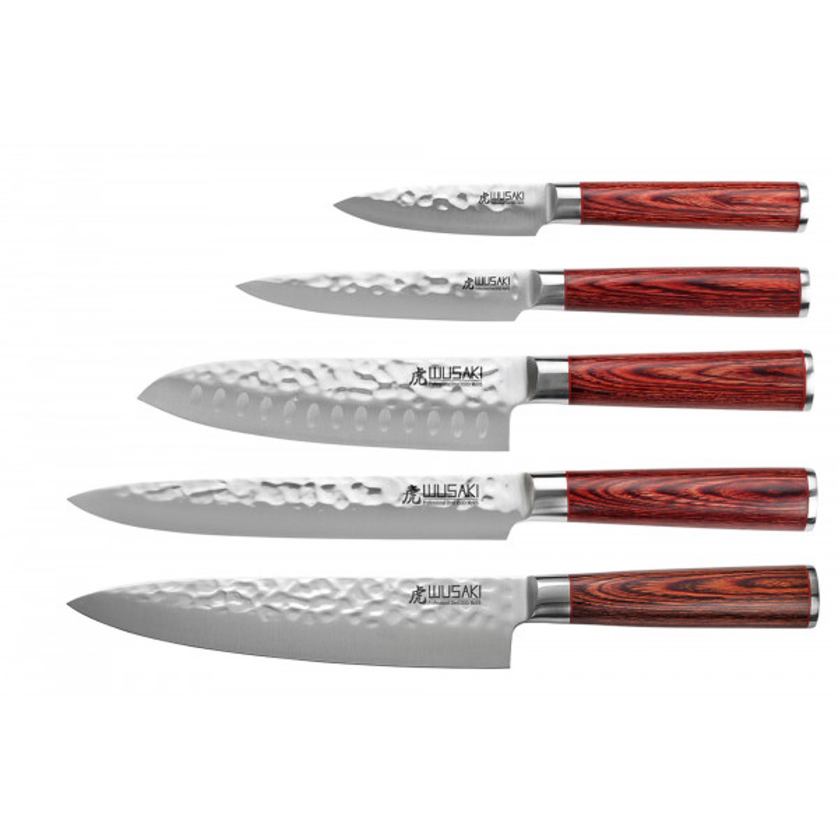 Trousse de chef 5 couteaux de cuisine Pakka X50 v002237, WUSAKI