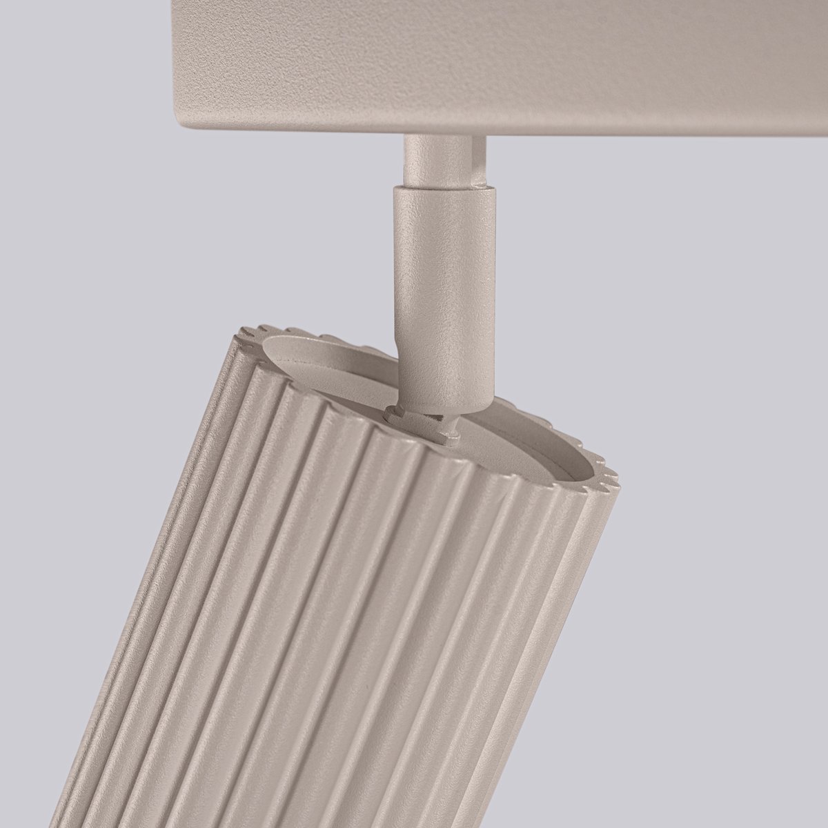 Plafonnier Aluminium Taupe GU10 2 Karbon marron, EDEN