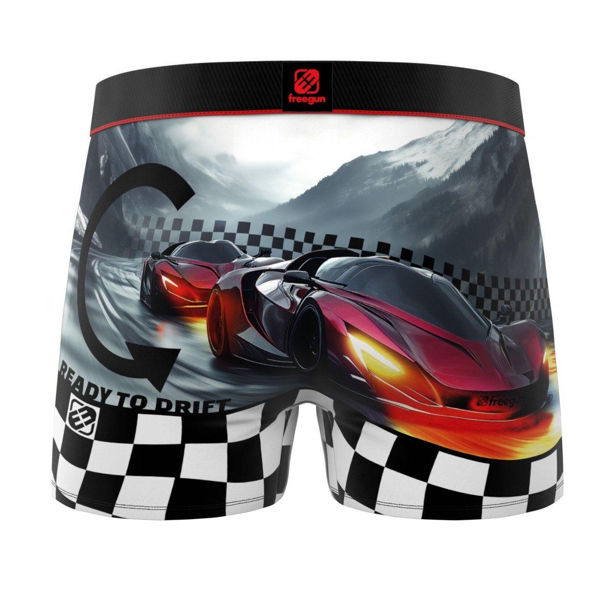 Lot De 3 Boxers Microfibre jaune/orange/rouge/bleu, FREEGUN