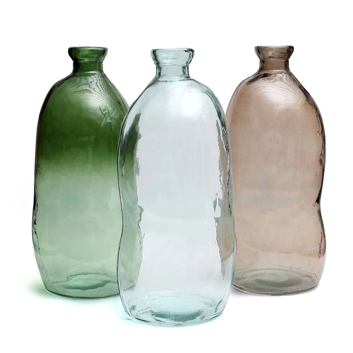 Vase en verre recyclé JINSUO bleu, BAZAR BIZAR