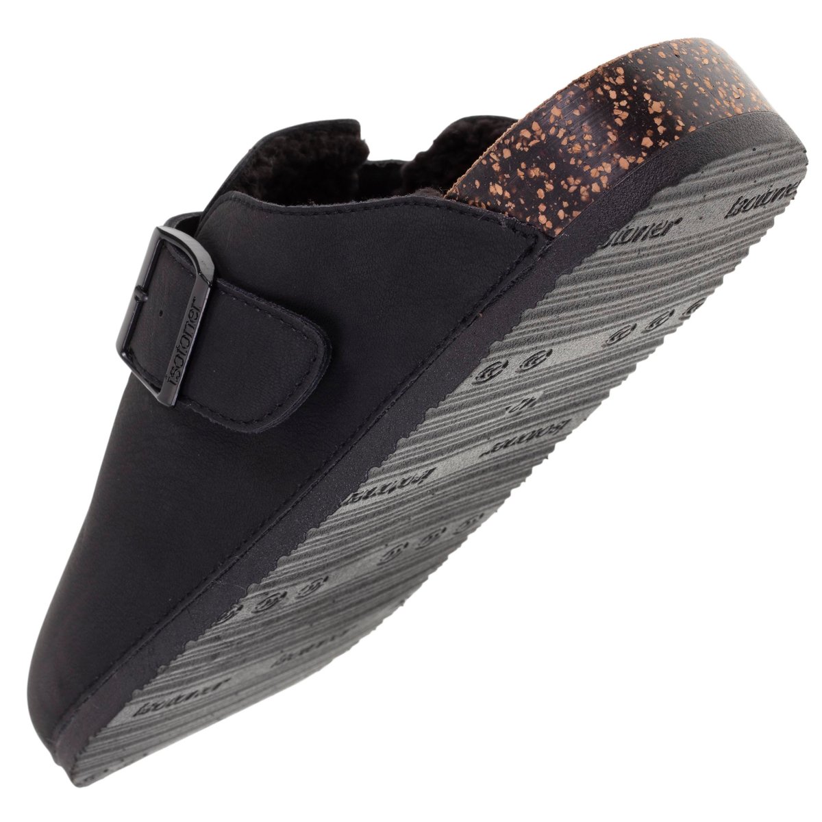 Sabots semelle extra-flex, légers, patch talon confort noir, ISOTONER
