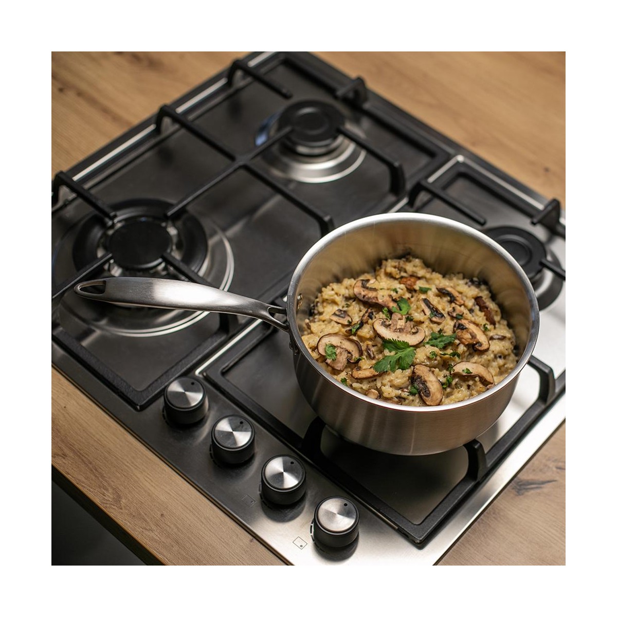 Casserole en acier inoxydable 20 cm BRIGADE couleur unique, LIVOO