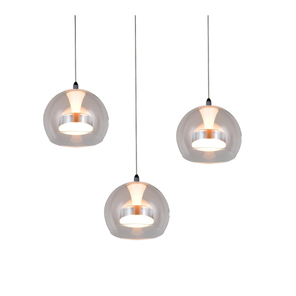 Suspension en verre design, D.42 , FLYNT transparent, TRIO
