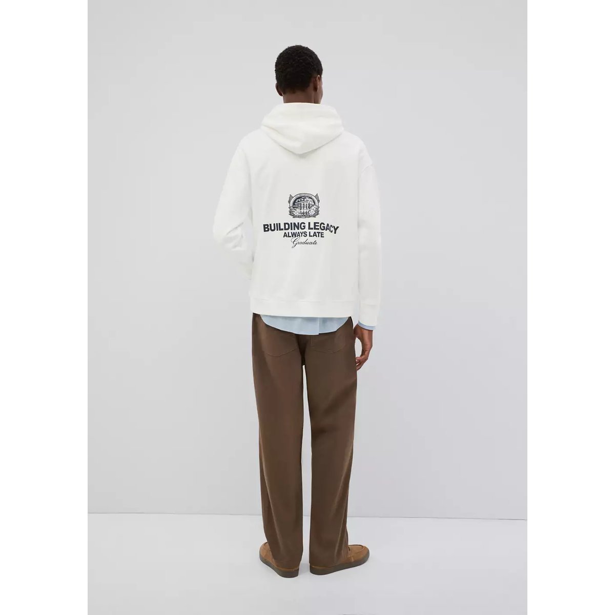 Sweat-shirt coton imprimé blanc cassé, MANGO TEEN