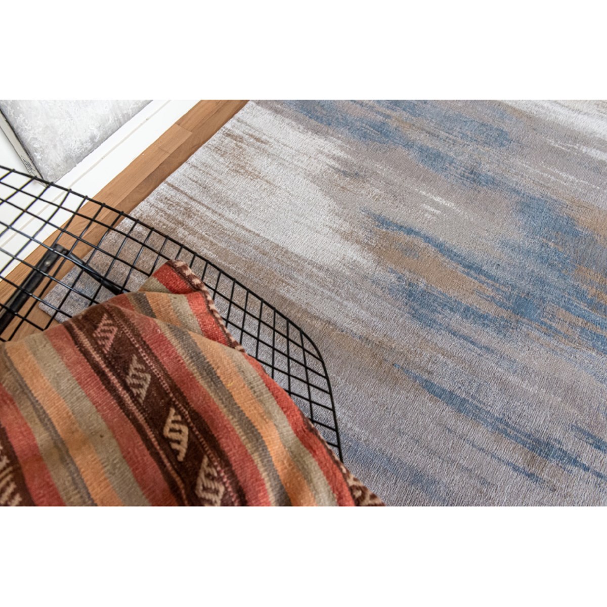 Tapis salon et chambre coton Atlantic Grey Impression gris, NOVATREND