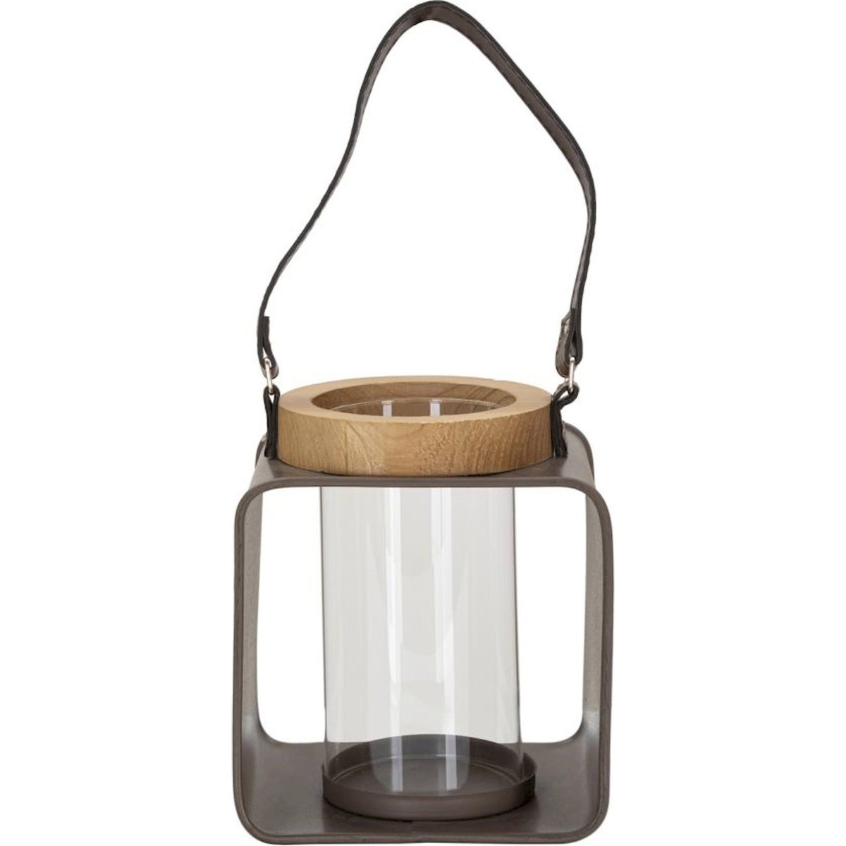 Lanterne verre bois de sapin et fer BOHO CHIC multicolore, RECOLLECTION