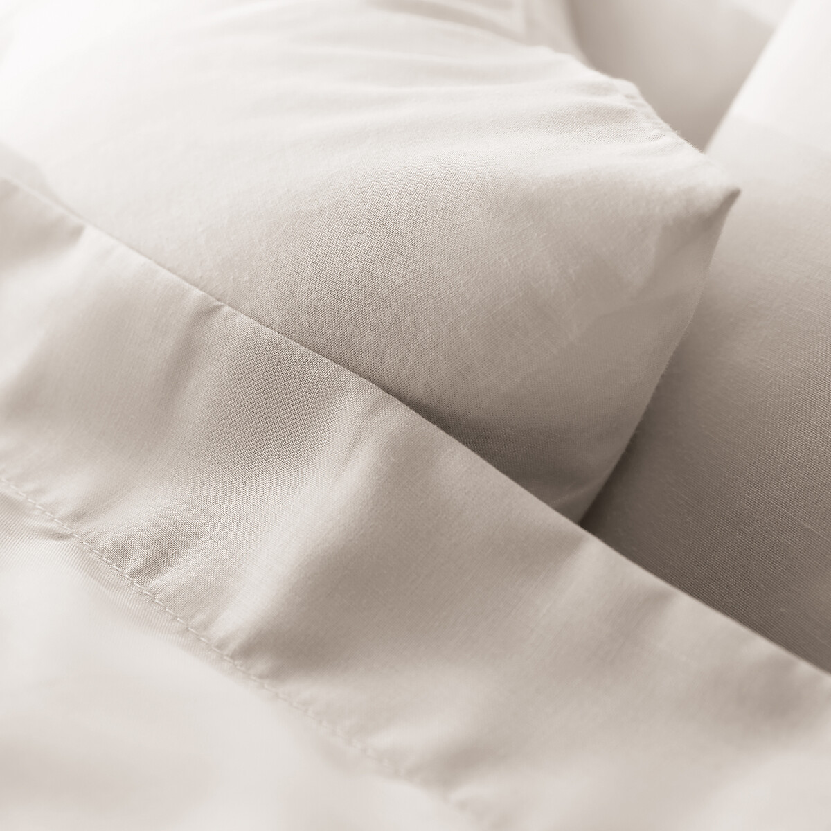 Housse de couette en coton, Scenario beige galet, LA REDOUTE INTERIEURS