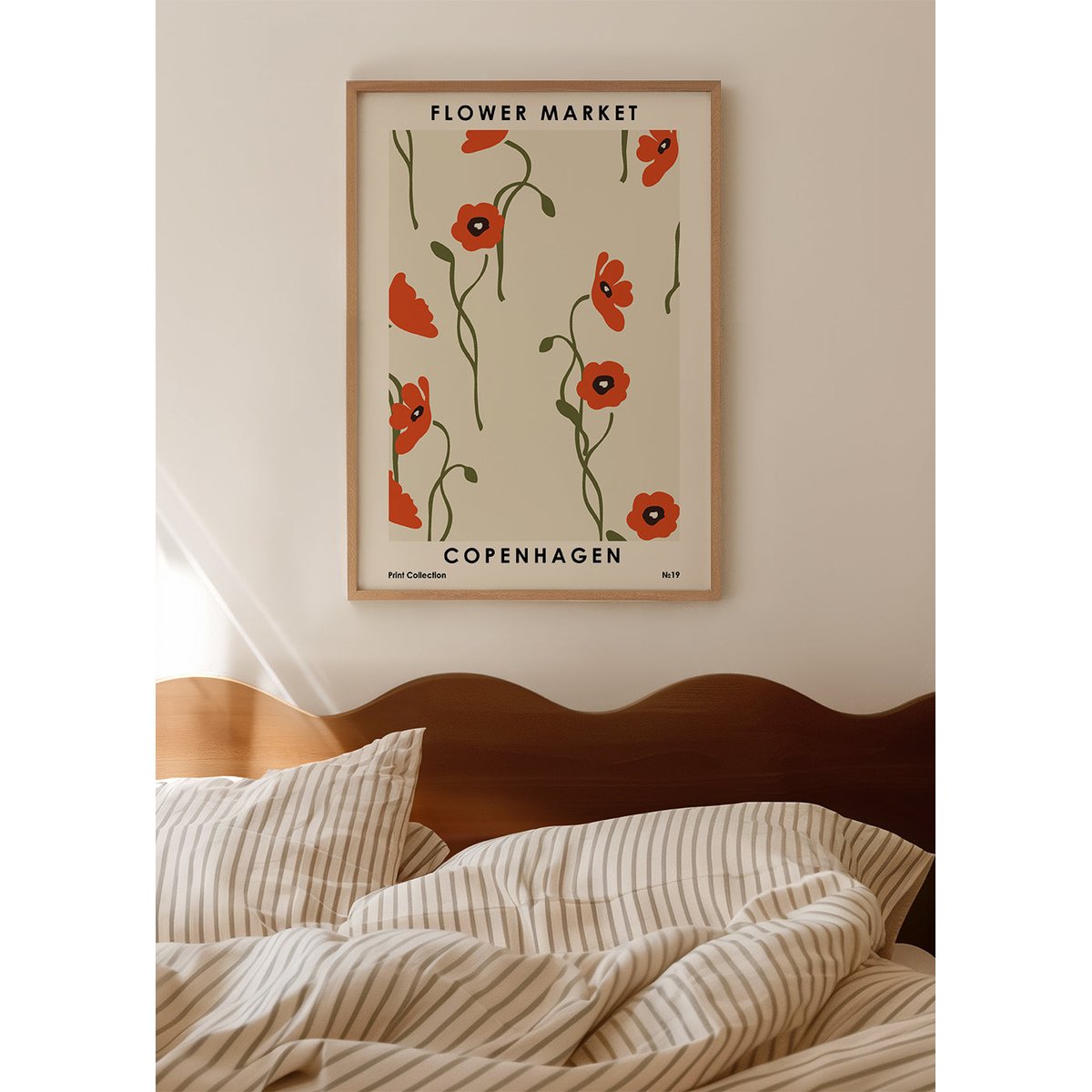 Affiche avec tableau décoratif, 50 x 70 cm rose, HANNUN