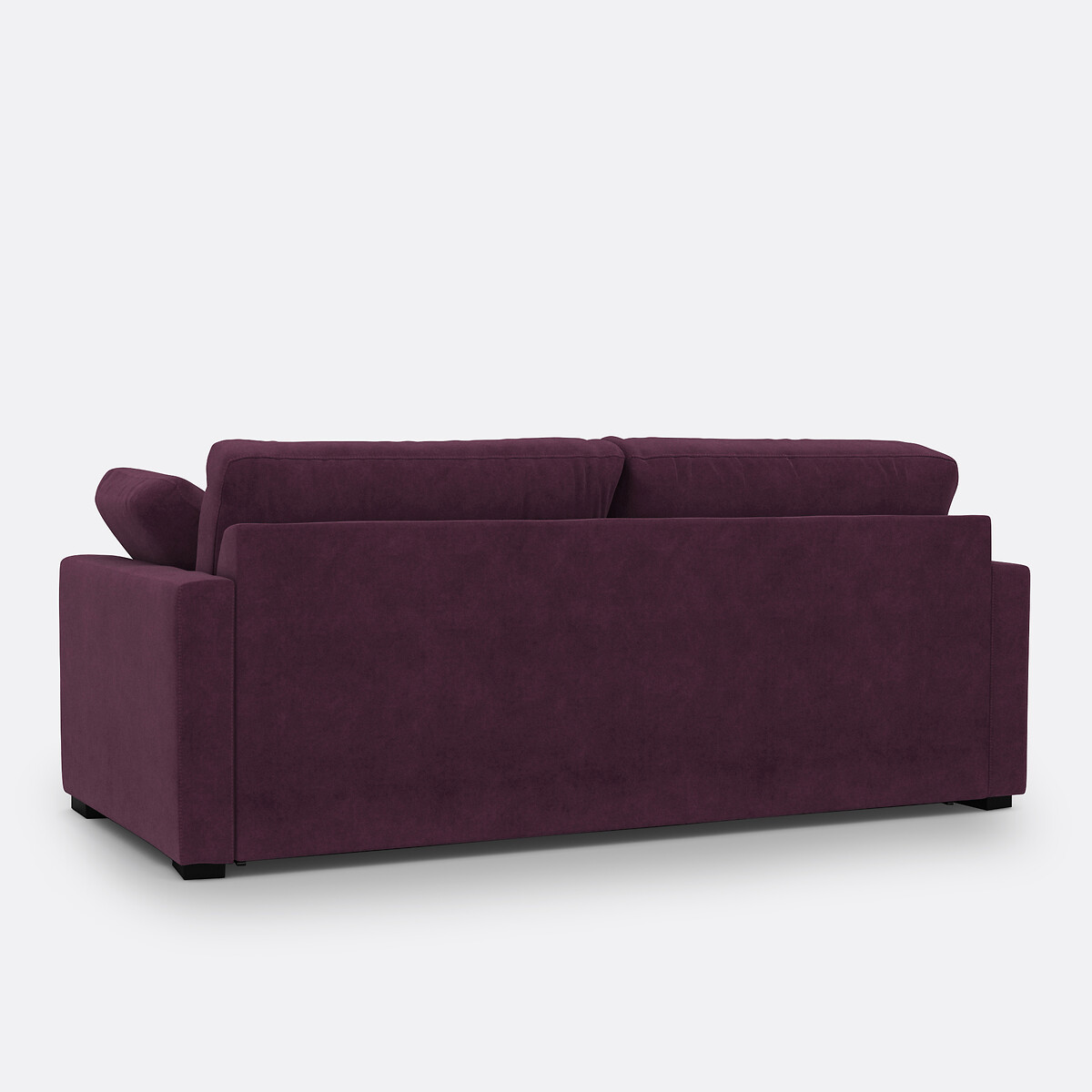 Sofá-cama, 2, 3 ou 4 lugares, Comforto Bultex®, em veludo, TIMOR ameixa, LA REDOUTE INTERIEURS