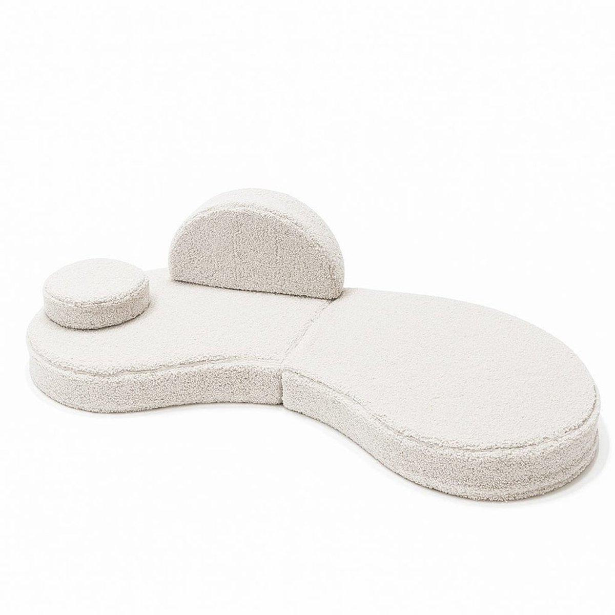 Canapé Lunato doux enfant 6 pcs BEARLY blanc, MEOW BABY