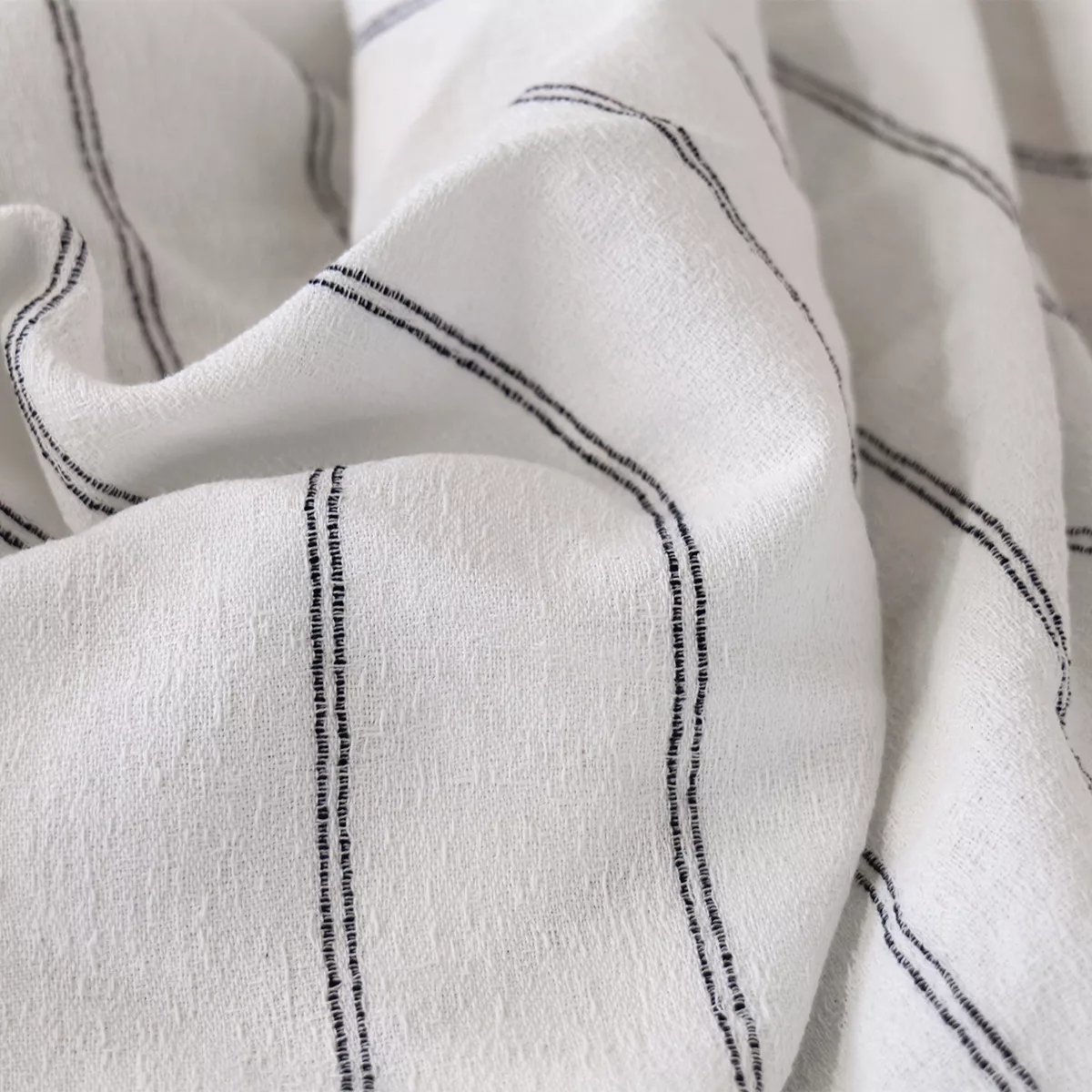 Serviette pur coton lavé RIMINI nero, GARNIER THIEBAUT