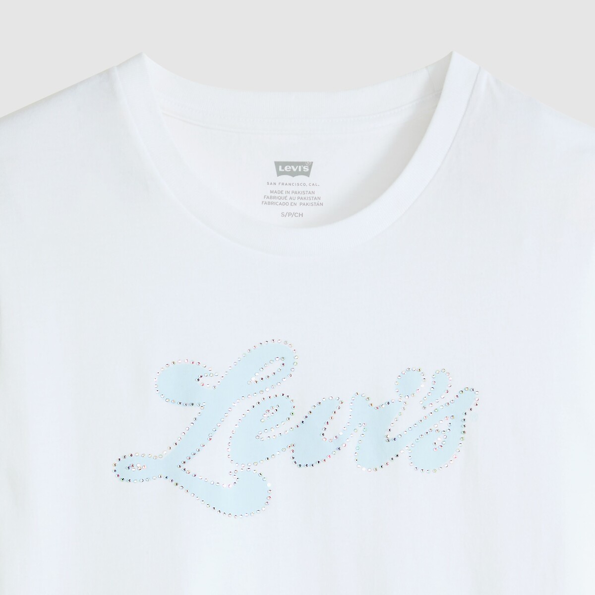 Tshirt col rond manches courtes logo blanc, LEVI'S