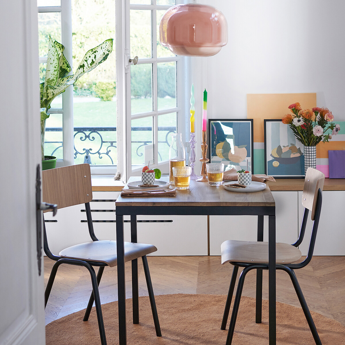 Lot de 2 chaises d'écolier empilables, Hiba chêne, LA REDOUTE INTERIEURS