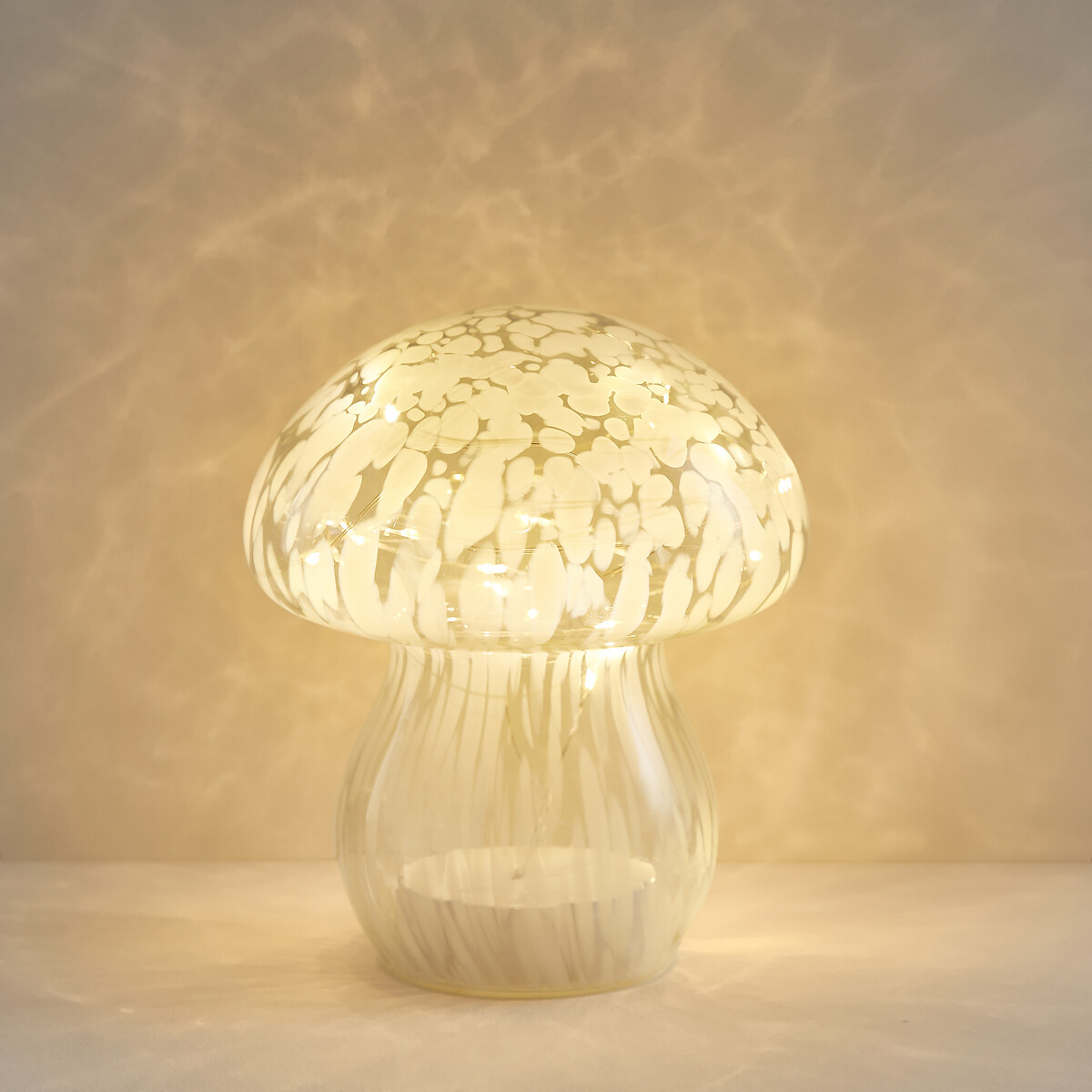 Lampe décorative champignon à LED en verre, Onoki blanc, LA REDOUTE INTERIEURS