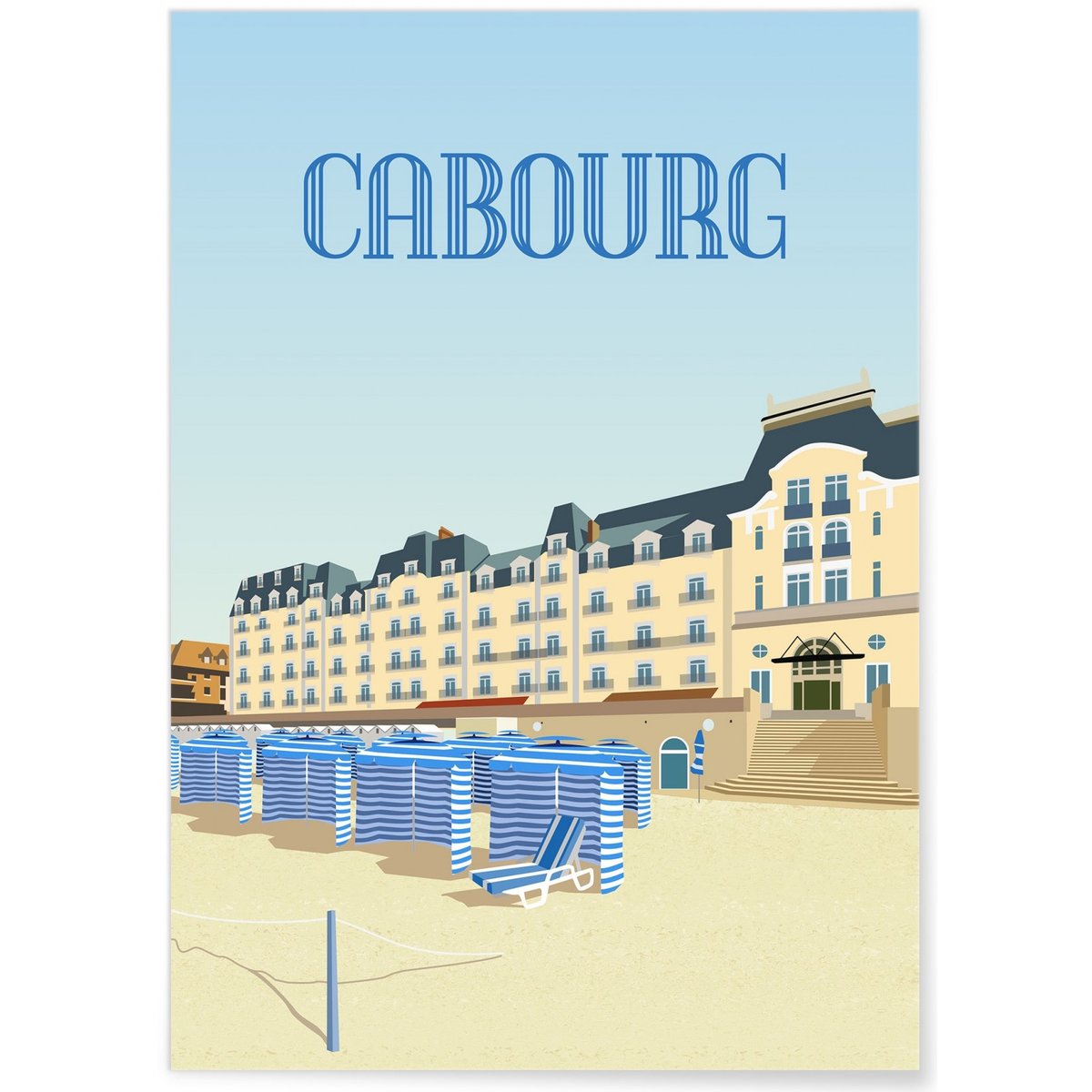 Affiche ville de Cabourg blanc, L'AFFICHERIE