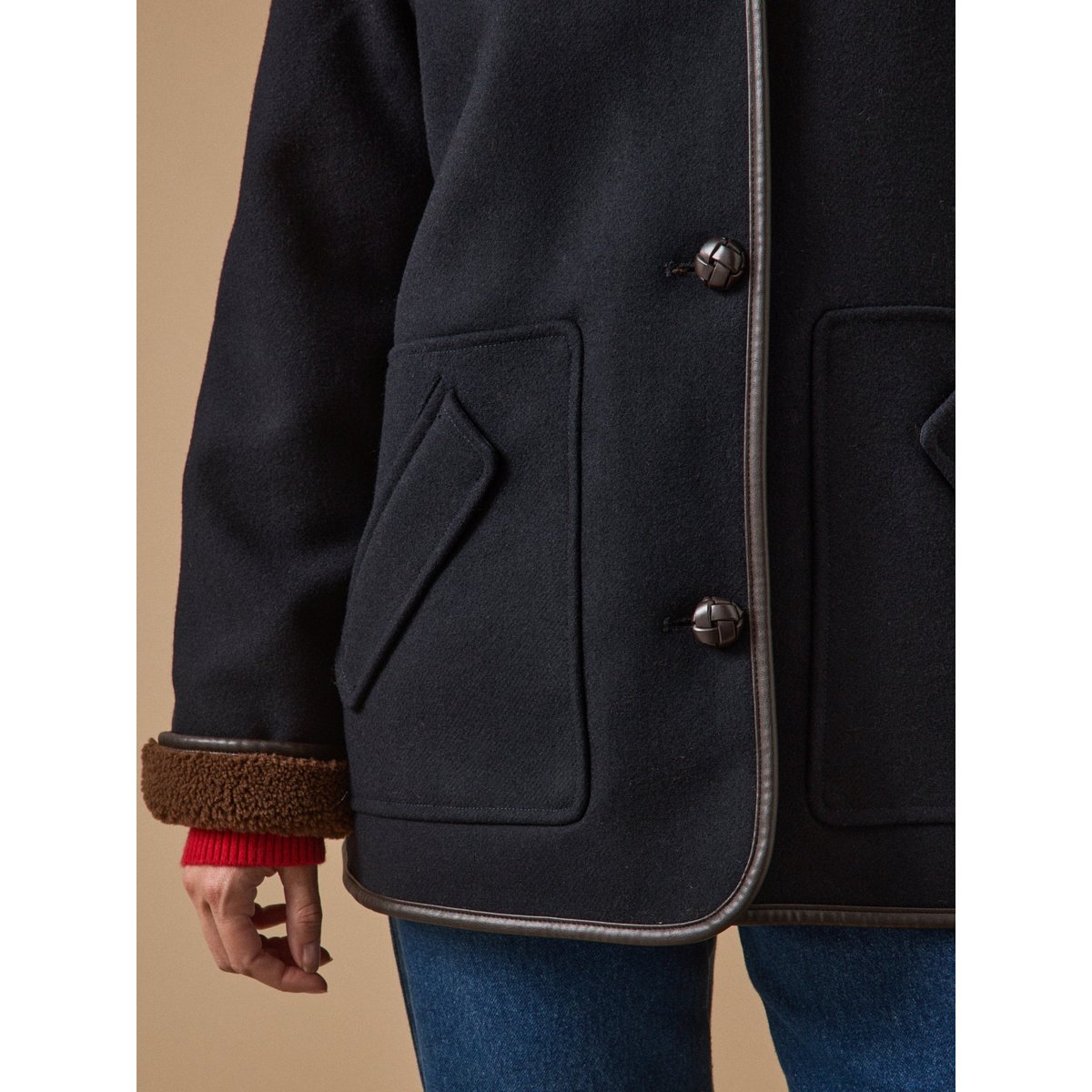Manteau gansé intérieur sherpa encre, CYRILLUS