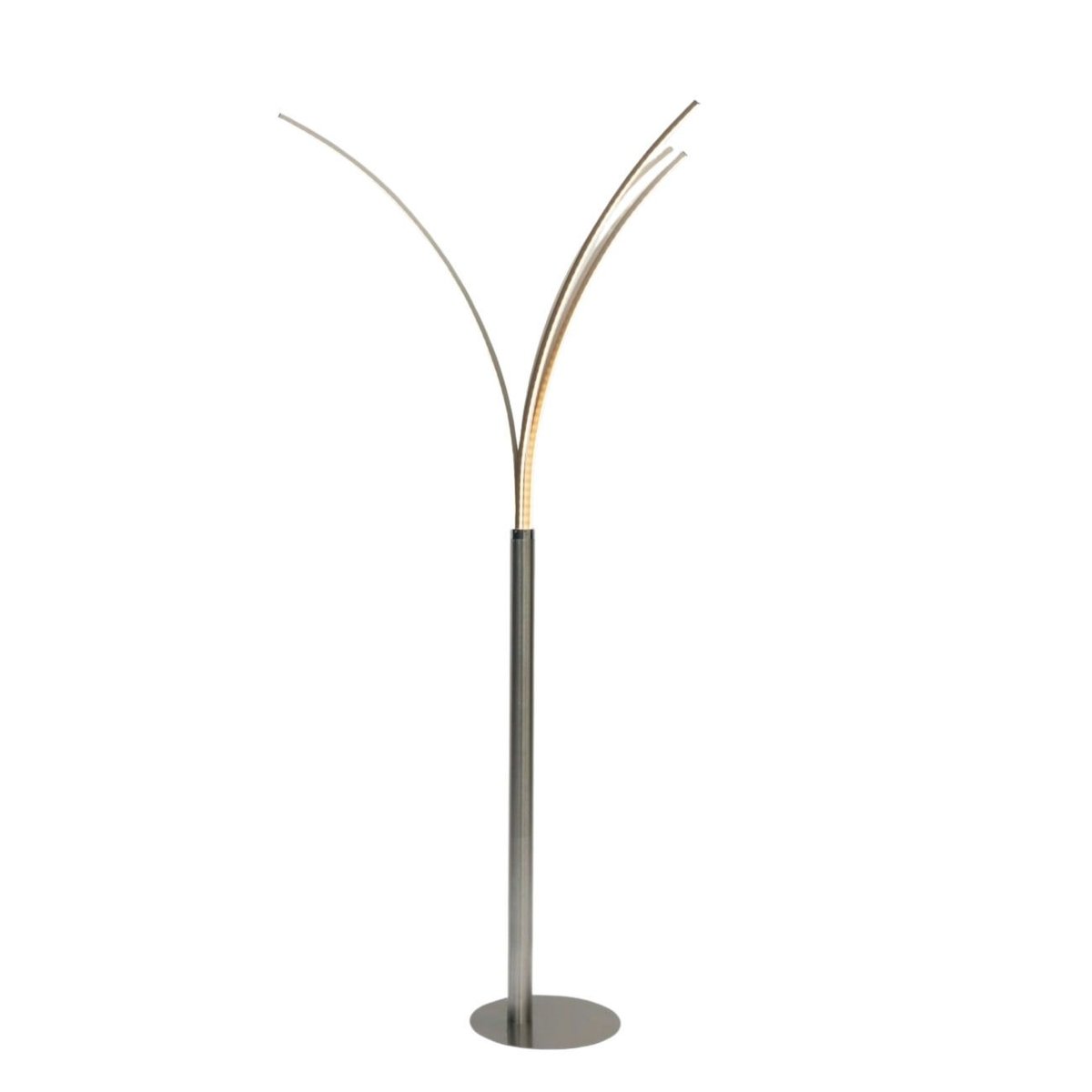 Lampadaire moderne à quatre bras - LIVORNO nickel, KOSILUM