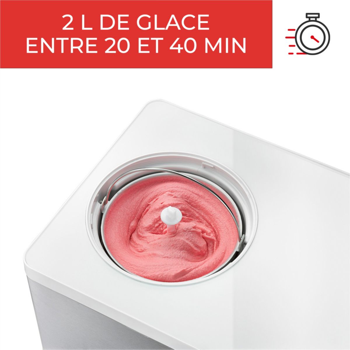 Turbine à glace Glaces Pro 2L double cuve 419022 inox, LAGRANGE