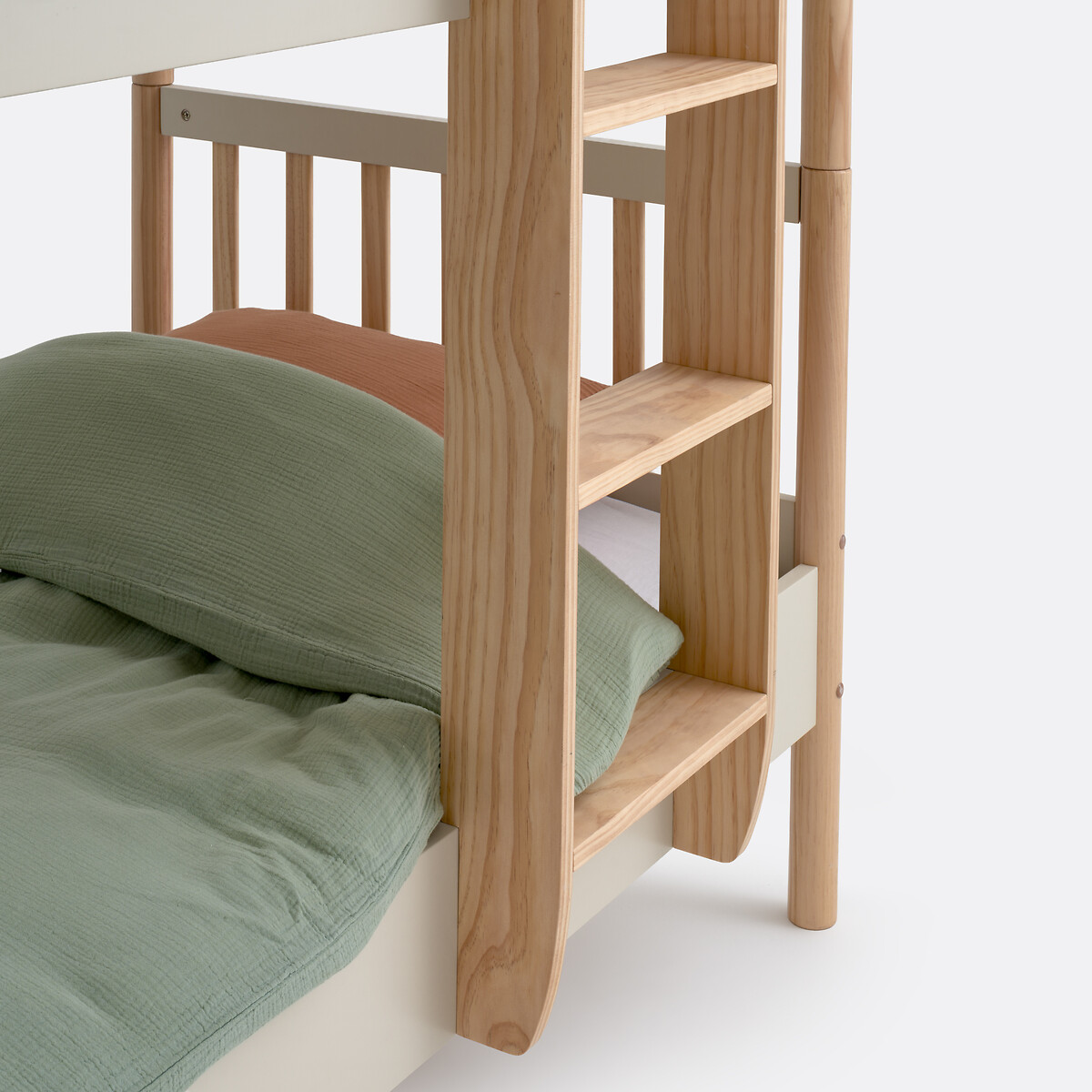 Litera, camas separables, con somieres, ALIO blanco roto, LA REDOUTE INTERIEURS