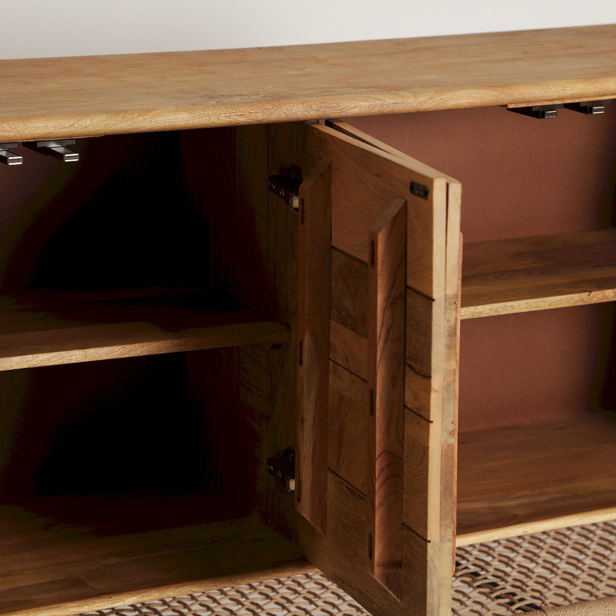 Buffet en bois de manguier, Style nordique brun clair, RECOLLECTION