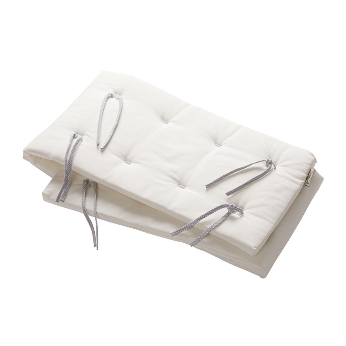 Tour de lit Linea et Luna en coton bio blanc, LEANDER