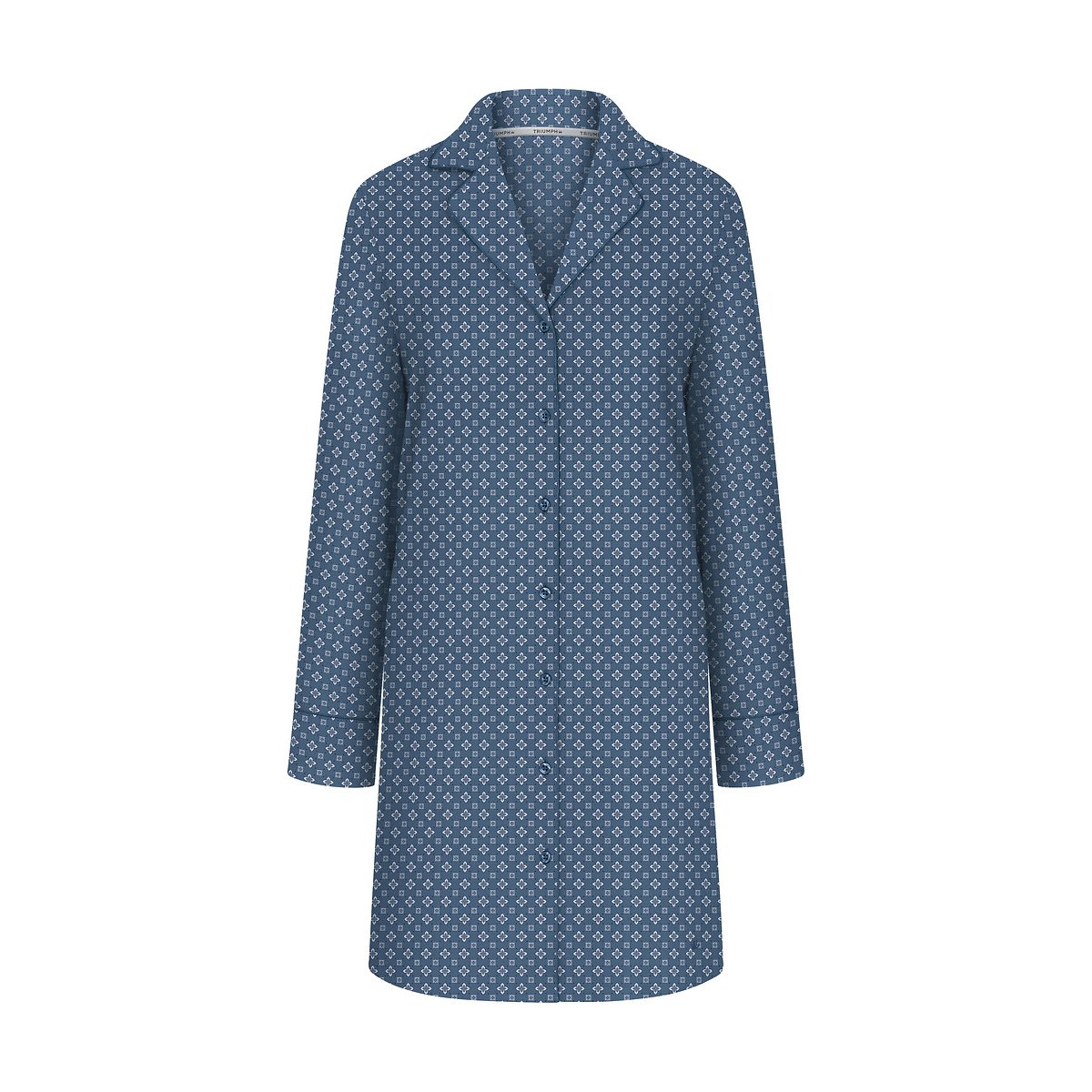Camicia da notte stampata COMFORT ALLURE fantasia blu, TRIUMPH