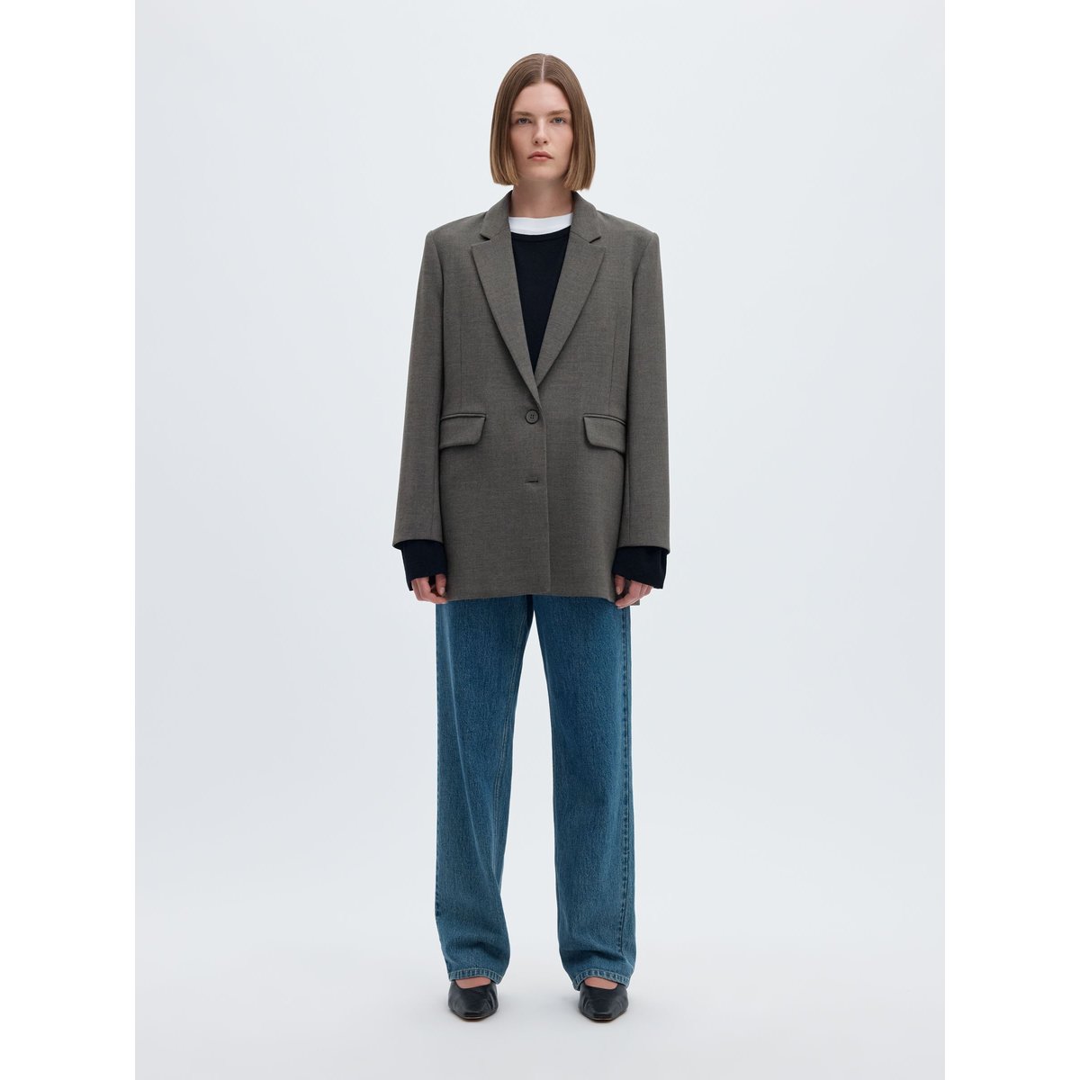 Blazer dark grey melange, SELECTED