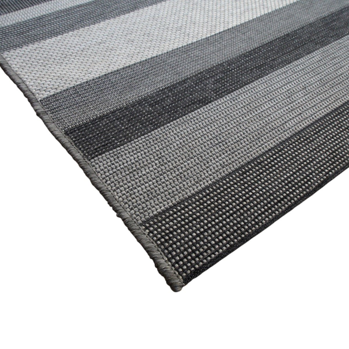 Tapis extérieur/intérieur motifs lignes LAGUNA BAY gris, THE DECO FACTORY