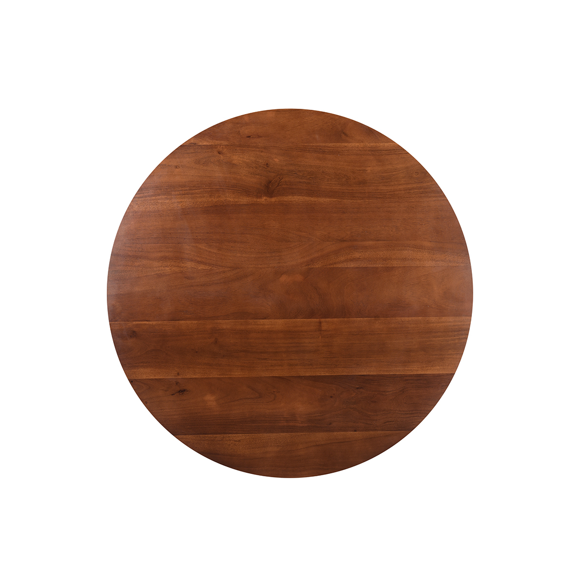 Table design ronde en bois massif L115 cm BANDOL naturel foncé, MILIBOO