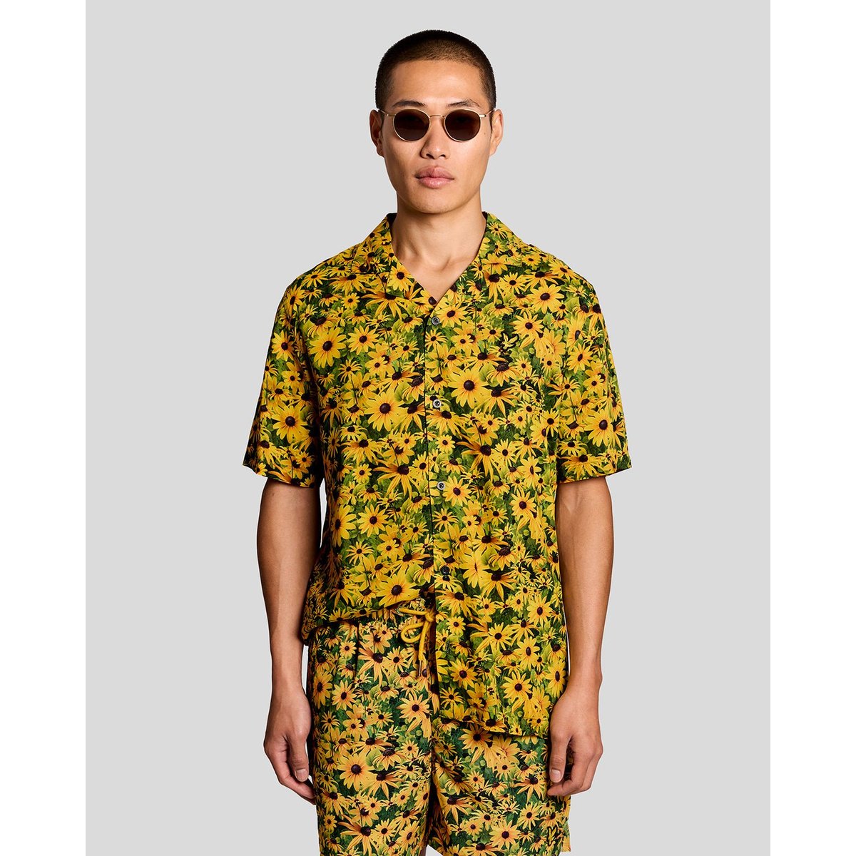 Chemise resort floral graphique jaune super, LYLE & SCOTT