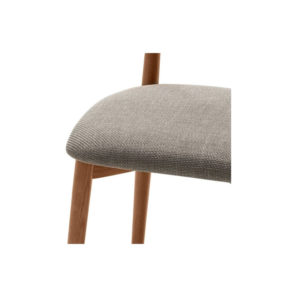 Chaise bouclé collection MIA pieds chêne gris foncé et noyer, RECOLLECTION