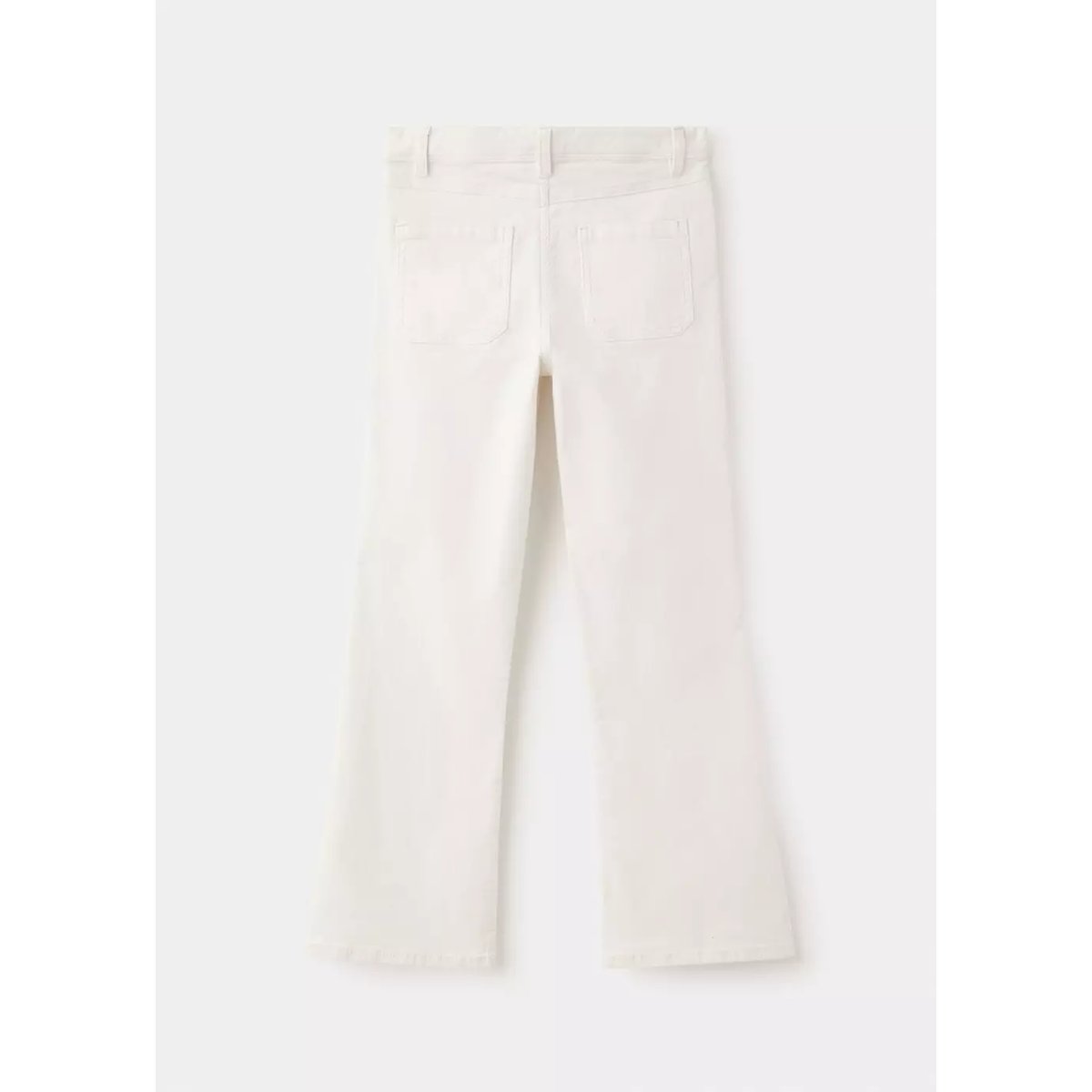 Pantalon flare velours côtelé blanc, MANGO KIDS