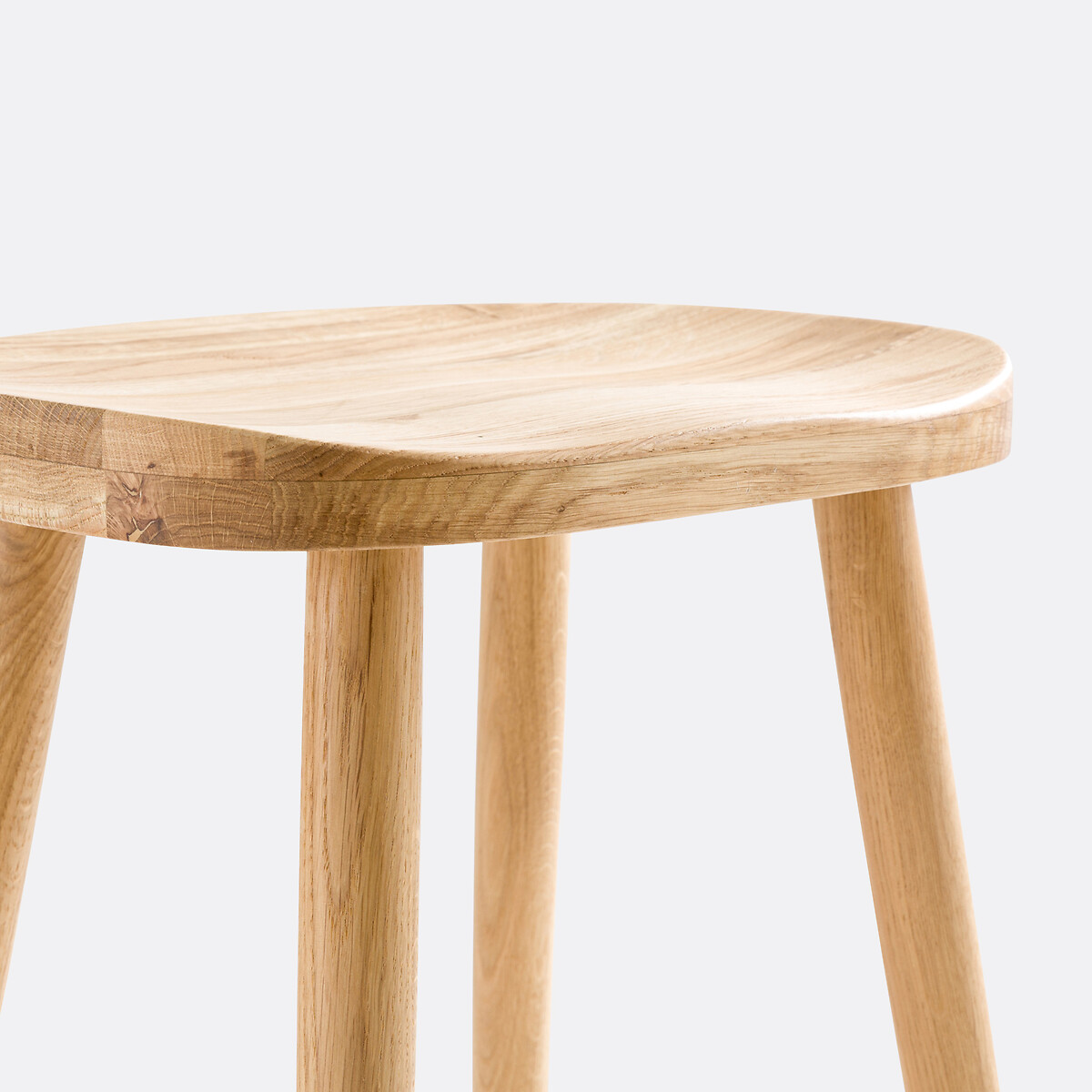 Dragy 68cm High Solid Oak Bar Stool oak, LA REDOUTE INTERIEURS