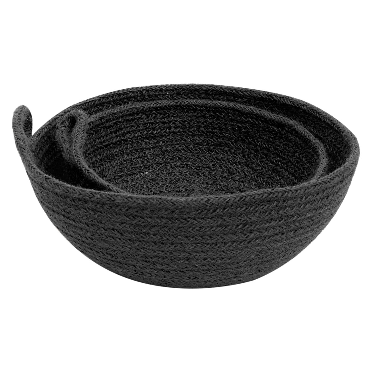 Set of 2 Black Jute Baskets black, SO'HOME