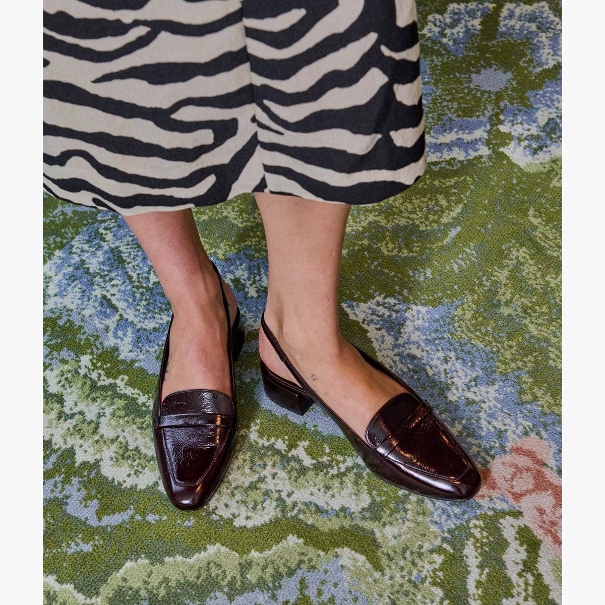 Ballerine en cuir BETSY marron marron fonce, BOCAGE