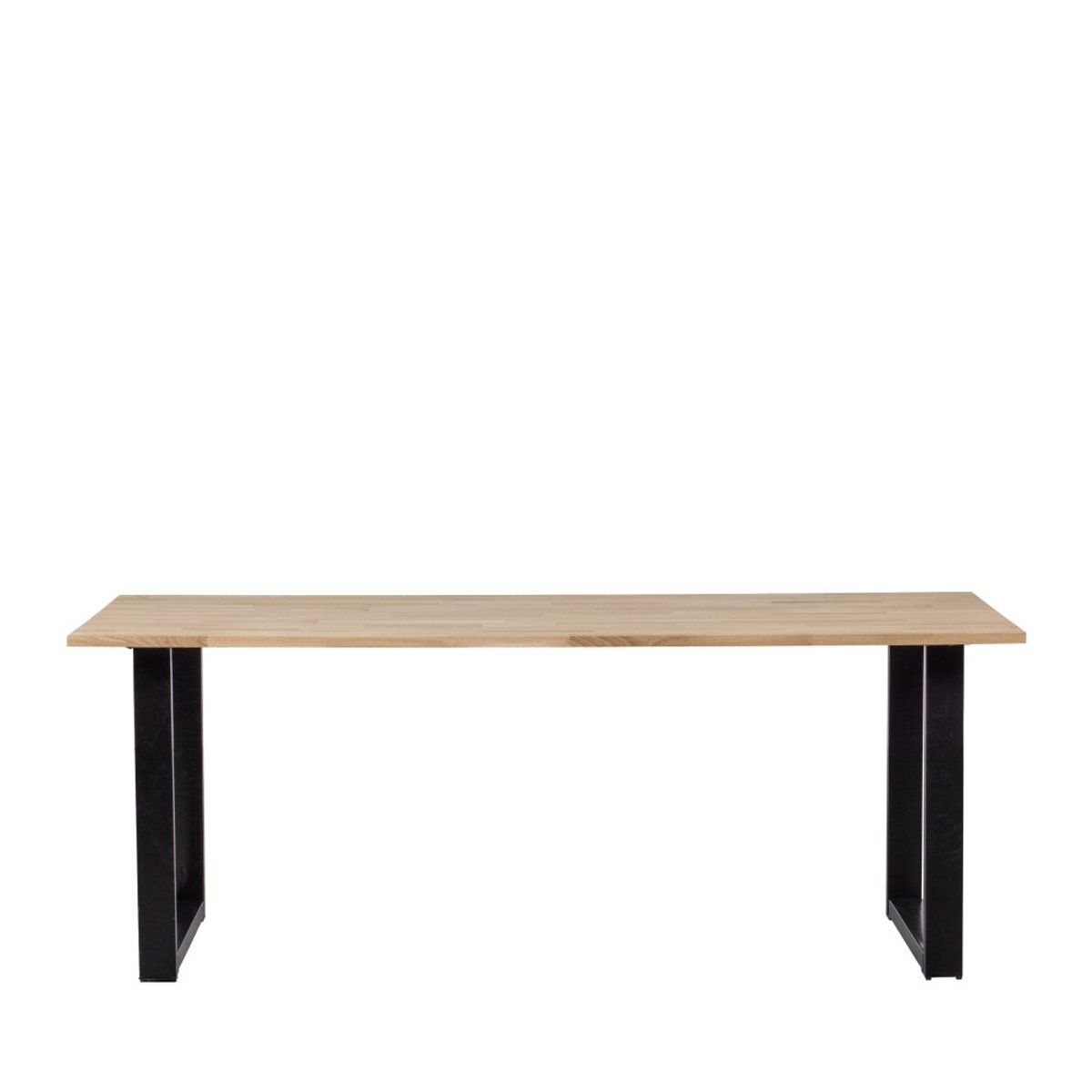 Table à manger en bois piétement en U 220x90cm naturel - TABLO naturel, WOOOD