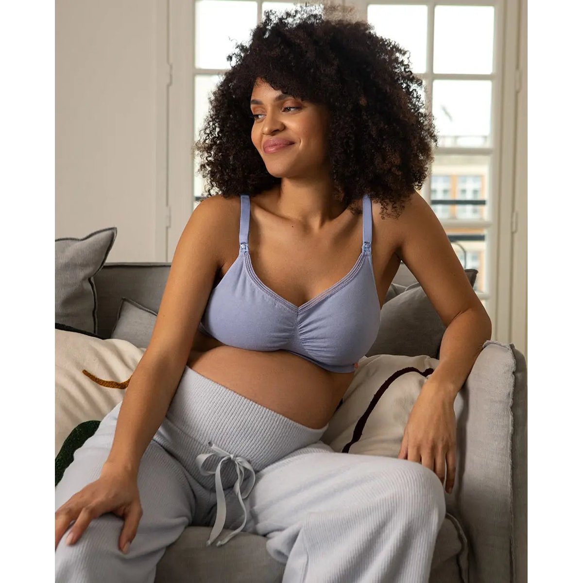 Brassière de grossesse et d'allaitement Organic bleuet, CACHE COEUR