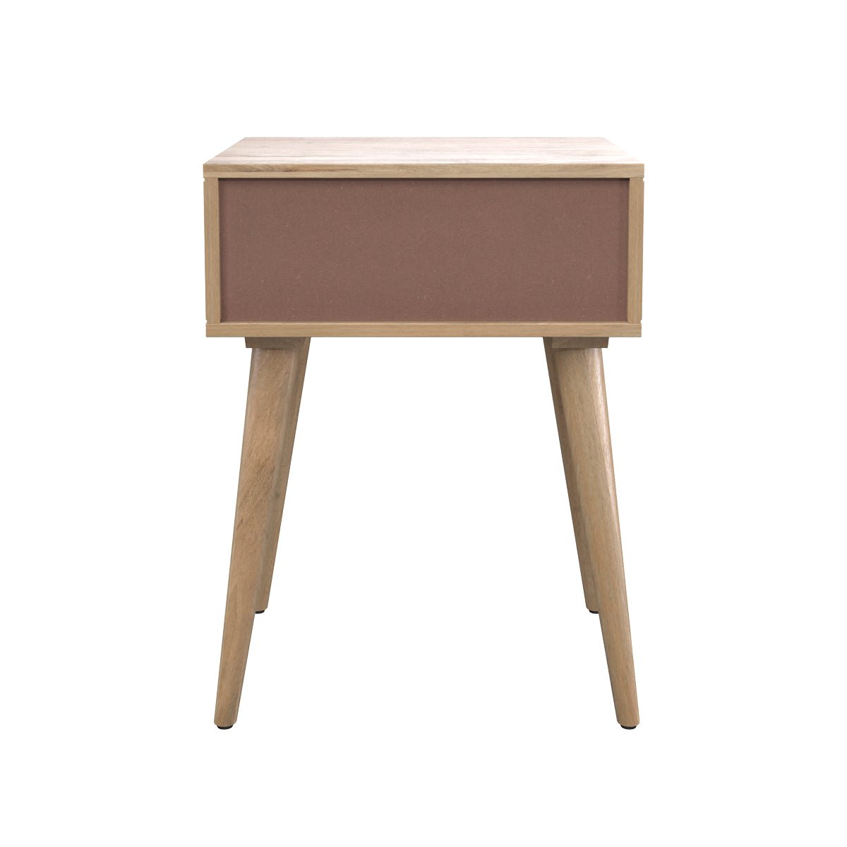 Table de chevet en bois de manguier gravé 1 tiroir - TINY bois clair, MAISON PAVANE