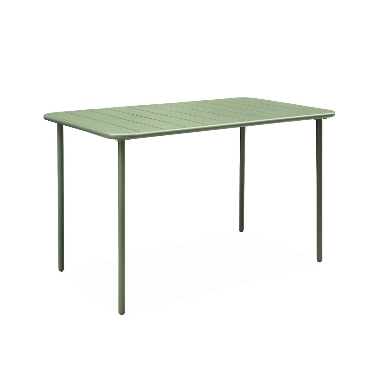 Table de jardin métal + 4 assises AMELIA vert, SWEEEK