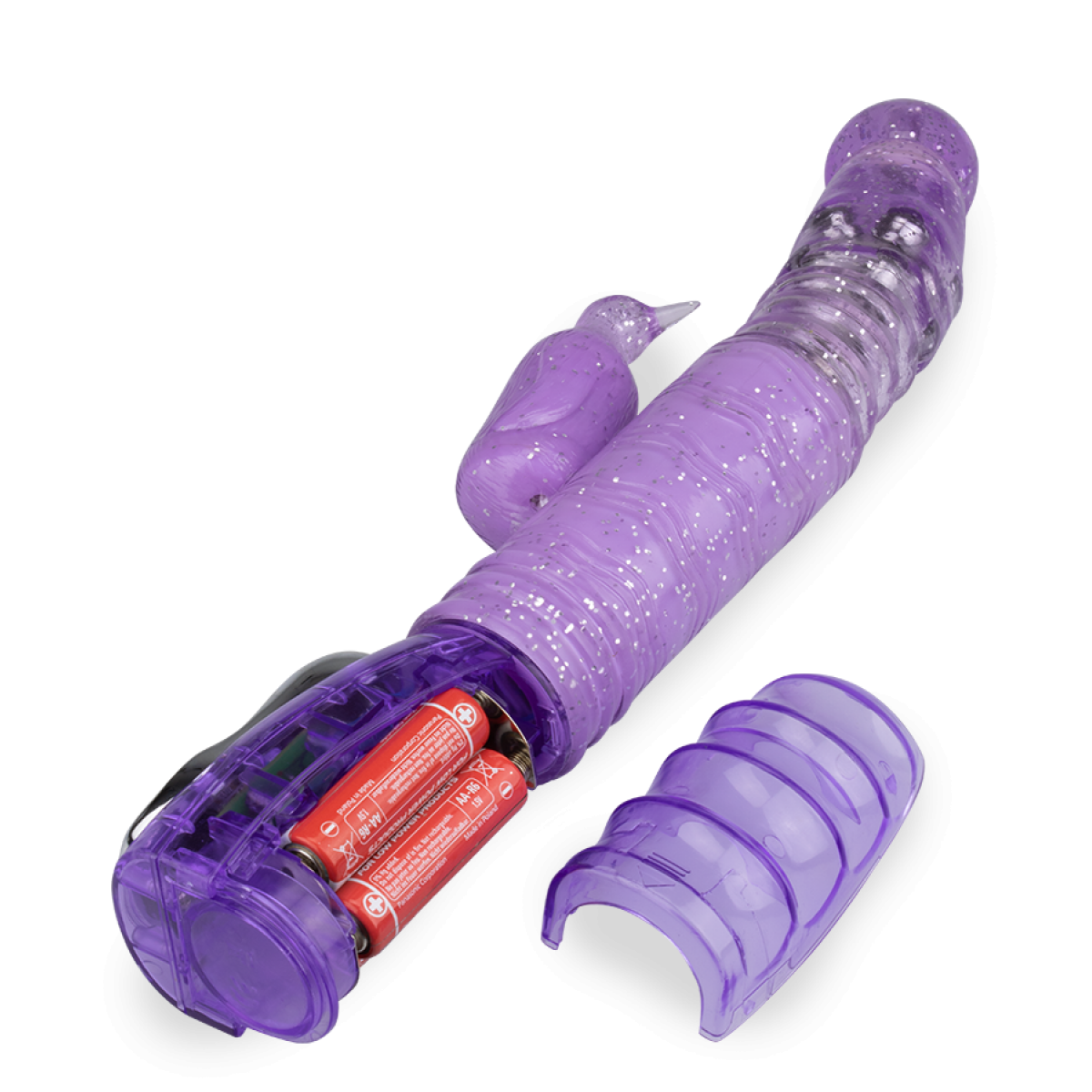 Rabbit glitter penguin va-et-vient automatique violet, LOVE AND VIBES