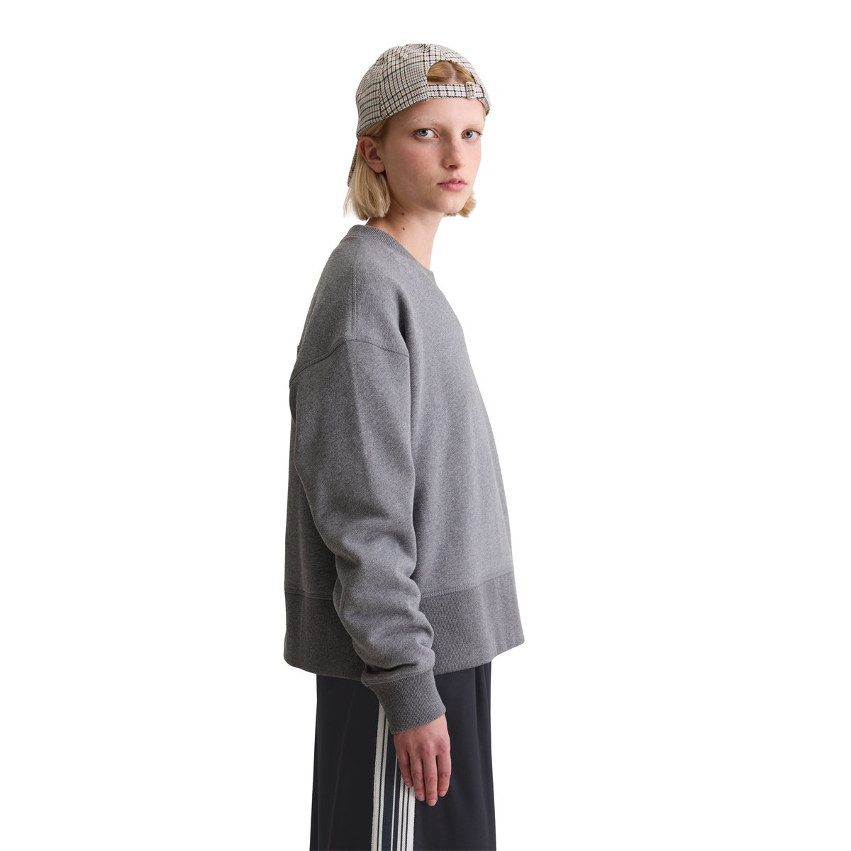 Sweat-shirt relaxed en mélange de coton organique gris, MARC O’POLO DENIM