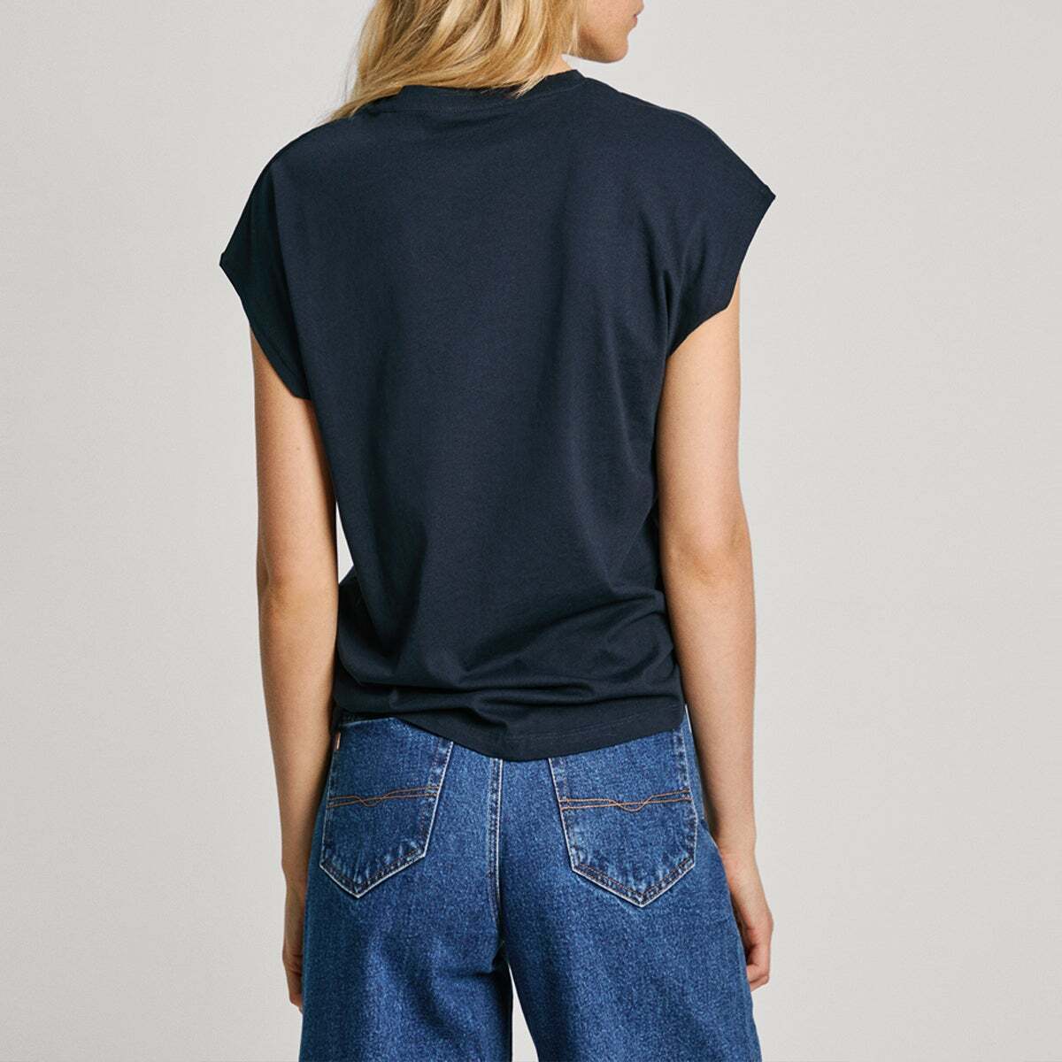 T-Shirt Coupe Slim Avec Logo bleu dulwich, PEPE JEANS