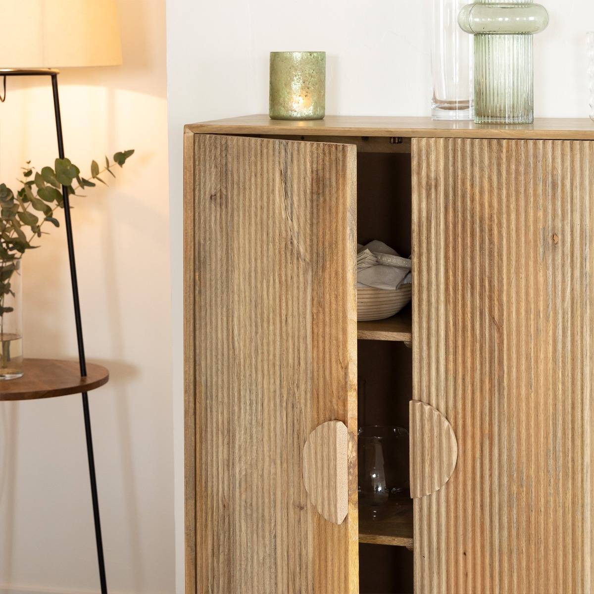 Armoire en bois de manguier EWAN bois clair, MADE IN MEUBLES 