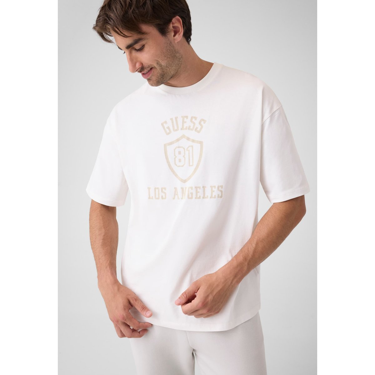 T-Shirt À Coupe Oversize blanc, GUESS